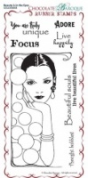 Beauty is in the Eyes Rubber Stamp sheet - DL